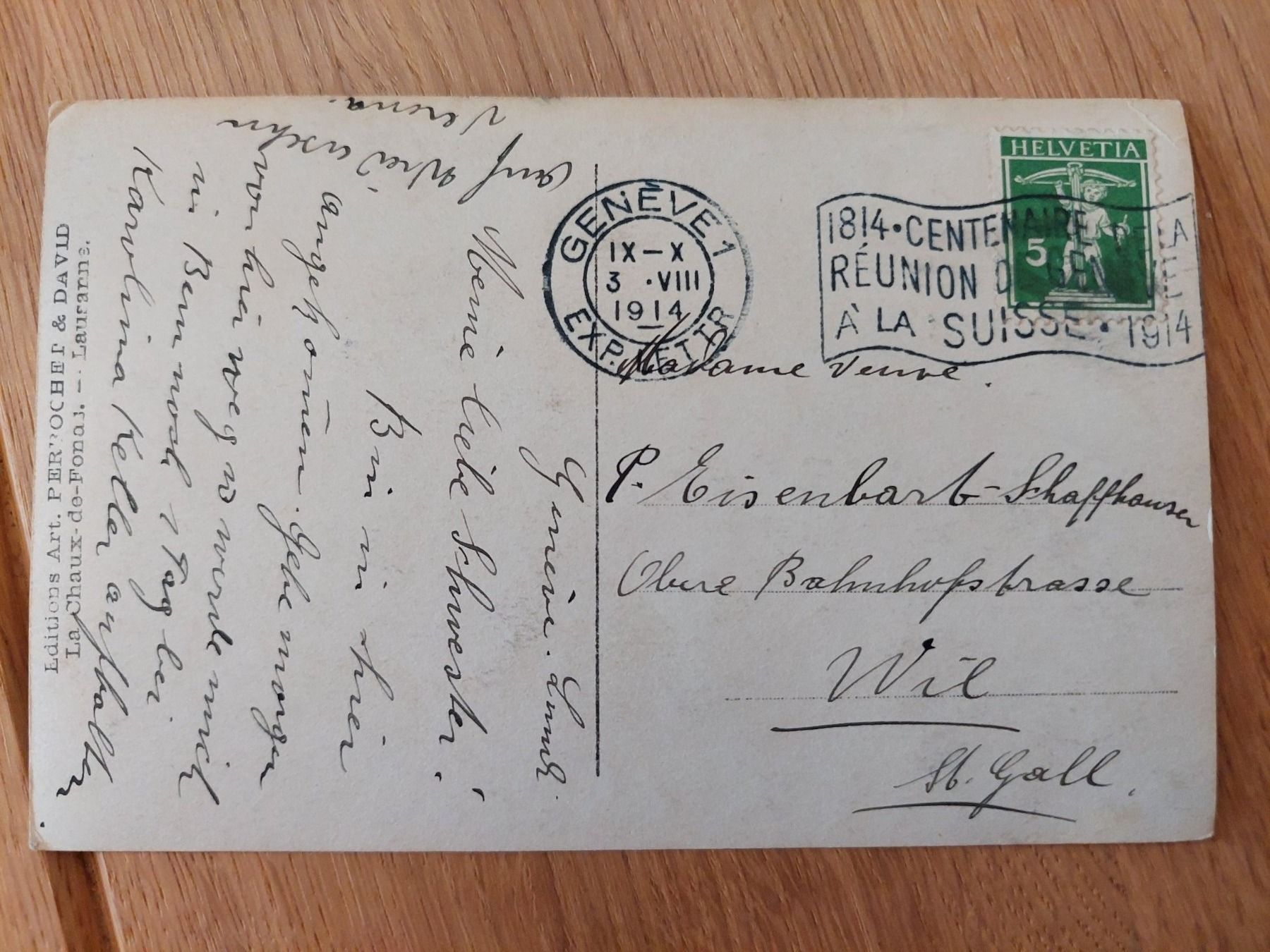 Cartoline postali: Ansichtskarte einer Regatta in Genf von 1914 – Usato da Elsau venduto da isidobrany09 1