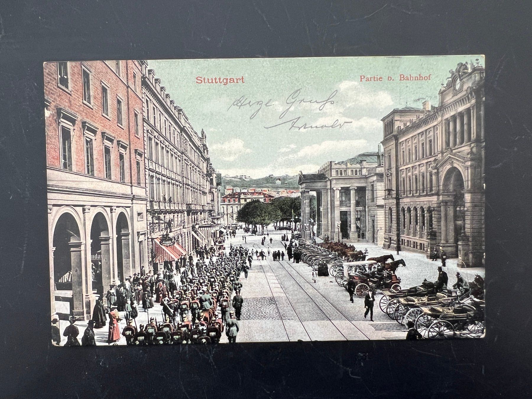 Ansichtskarten: AK 1908 Stuttgart  Litho  D. Reich  (G512) – Gebraucht aus Hinwil von Sidi4