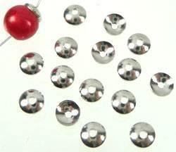 Perle (finte): 40 Perlkappen  4mm   einfach Metall – Nuovo (secondo la descrizione) da Alpnachstad venduto da perlengaby