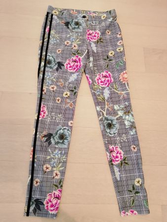 Marc Aurel Hose Blumen Karomuster mit Streifen Gr. 38