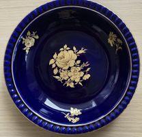 Vintage Bareuther Kobalt-Schale mit 22K Golddekor (Bayern)