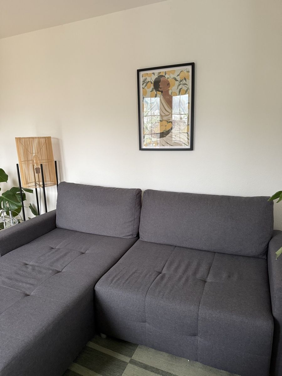 Sofas: Ecksofa grau Stoff mit Bettfunktion  – D'occasion à Baden par leo_wht9 1