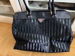 Tasche Maison Mollerus schwarz gestreift guter Zustand