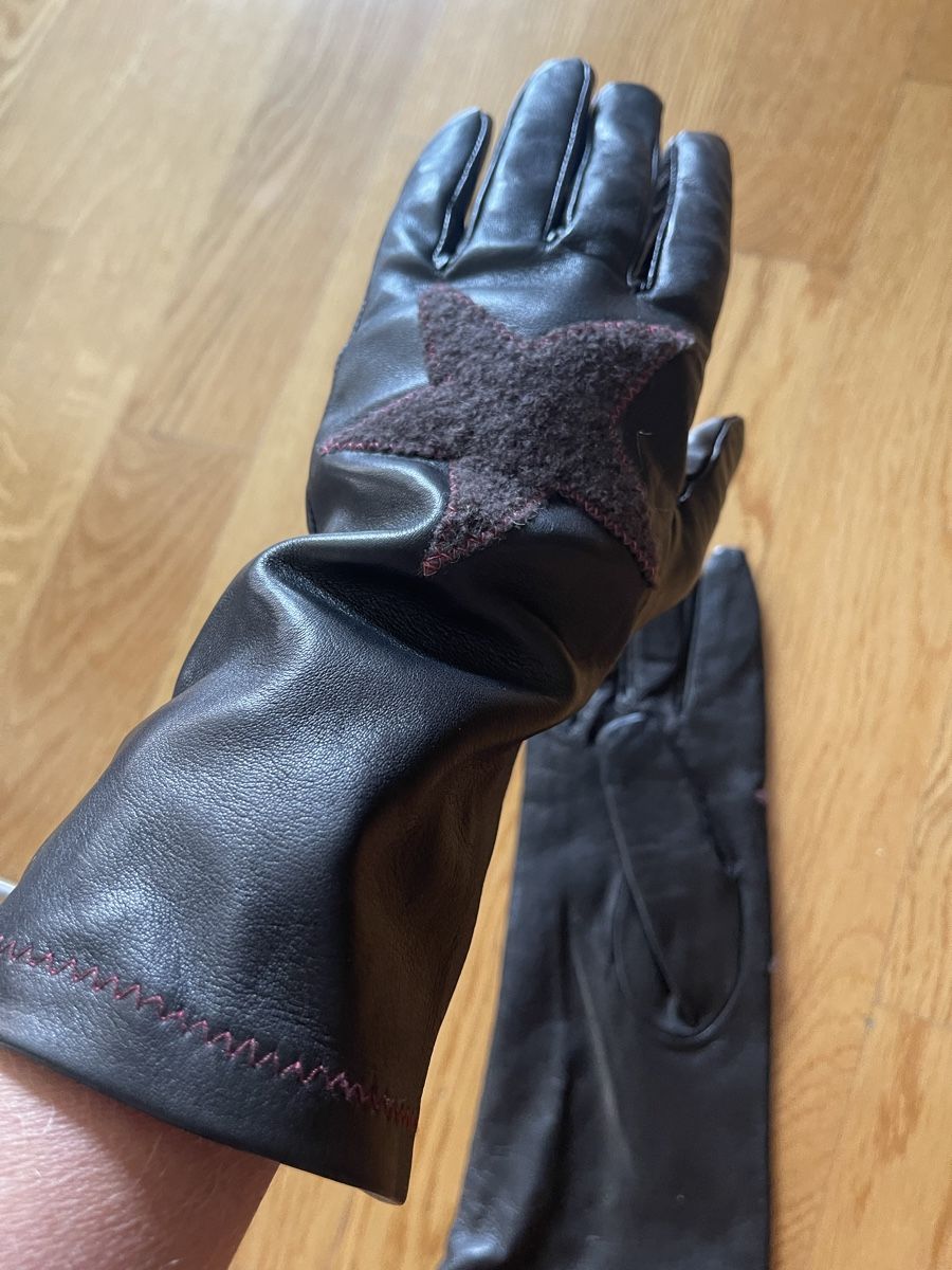Handschuhe & Handstulpen: Lederhandschuhe mit Stern, schwarz, Grösse 7,5 – Neu (gemäss Beschreibung) aus Rüschlikon von Lajniii 4