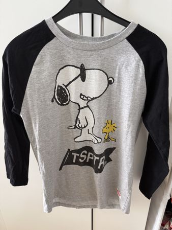 Langarmshirt Snoopy grau/schwarz Gr S/M