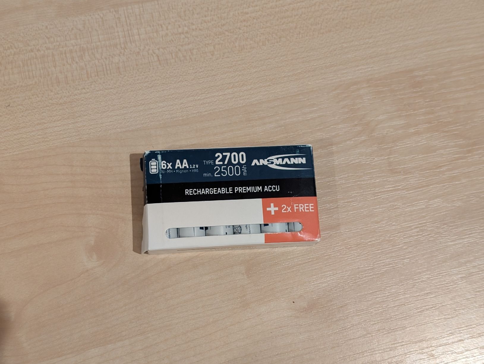 Accus: Ansmann Akkus AA 2700mAh 1.2V 6 Stk. – Neuf (Voir description) à Grüt (Gossau ZH) par roflloler
