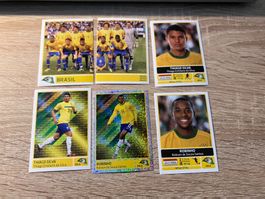 Panini Copa America 2011 Lot 6x Stickers Brasilien
