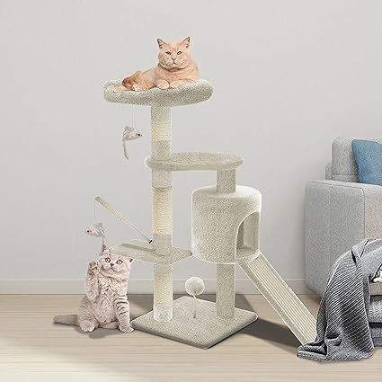 Tiragraffi: Kratzbaum Stabiler Katzenbaum, 115 cm, Beige – Nuovo e nell'imballaggio originale da Oberentfelden venduto da Sch_md58 2