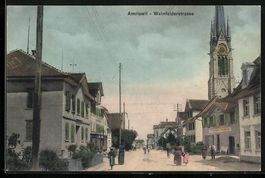 Amriswil, Weinfelderstrasse mit Kirche