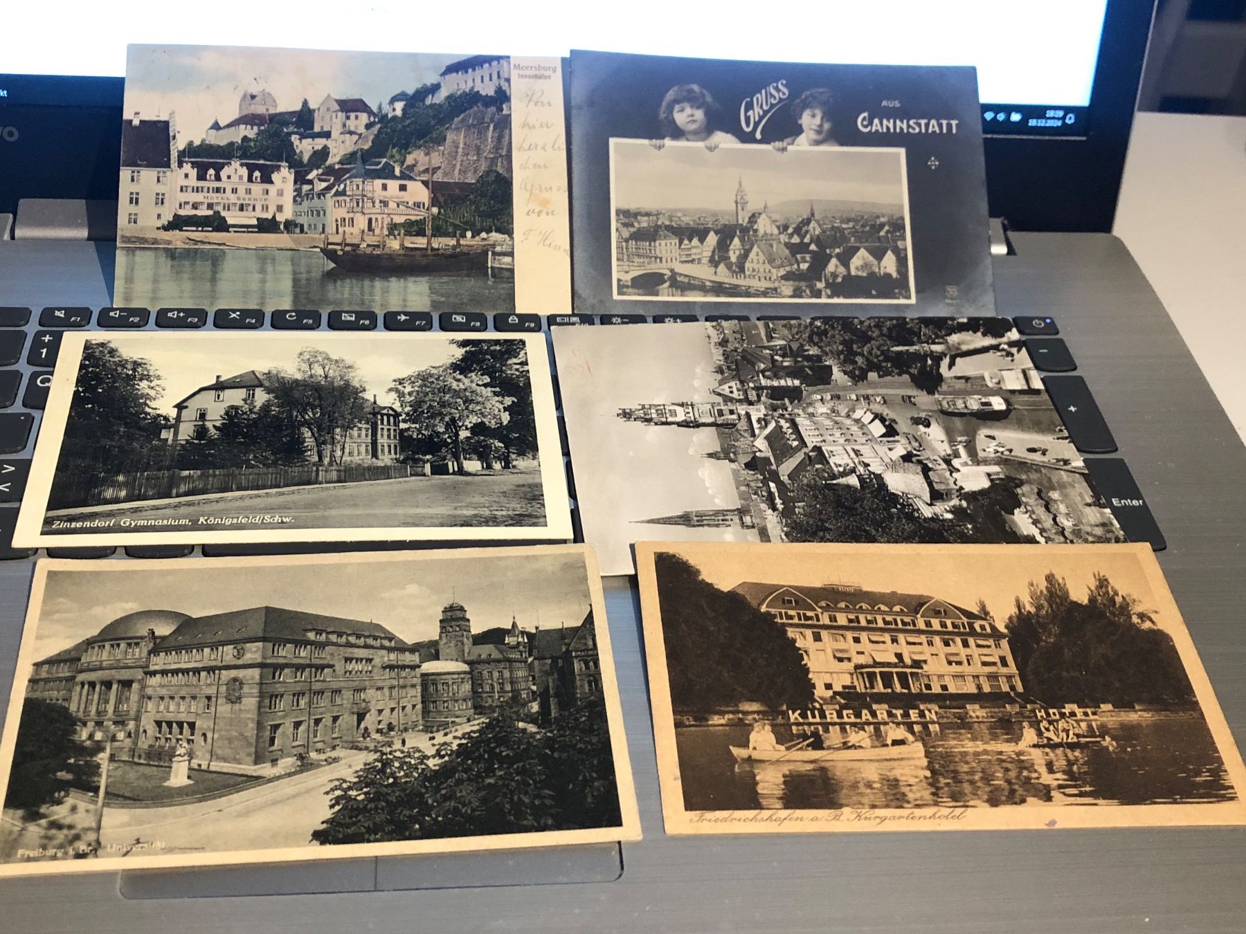 Cartoline postali: Lot mit 6 Ansichtskarten aus BADEN-Württemberg, teure Marken – Usato da Lufingen venduto da Rac0