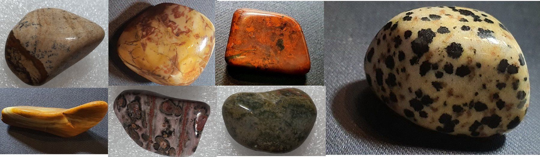 Mineralien & Heilsteine: Lot, collection de 7 pierres de jaspe roulées – Gebraucht aus Carouge GE von Crystal_Energy