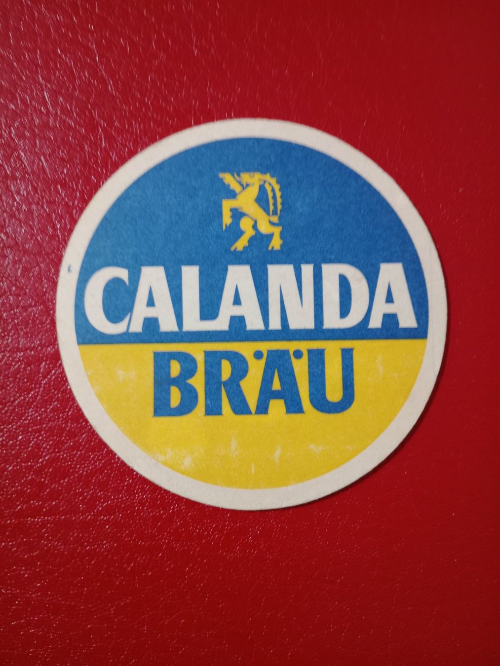Calanda Sottobicchieri: alter Bierdeckel Calanda Bräu Steinbock Spruch Susch – Usato da Küttigen venduto da Melisch1000 1