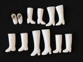Vintage Barbie Stiefel Konvolut weiß Schuhe Zubehör Mattel