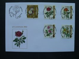 2002 Nr. J364-J368 auf FDC mit ET-Vollstempel
