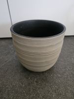 Cache-pot strié taupe
