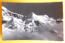 Echtfotokarte, Das Silberhorn, Wengen,  E. Gyger