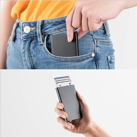 Kreditkartenhalter Portemonnaie mit RFID-Schutz, Toppreis!🤑