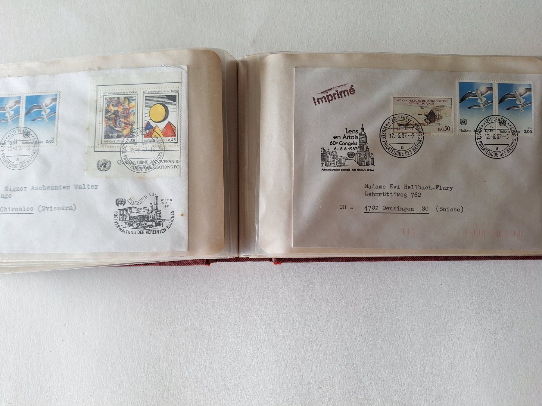 Tous les timbres: ca. 50  Briefe UNO Genf mit Sonderstempel – D'occasion à Zürich par t24_de 3
