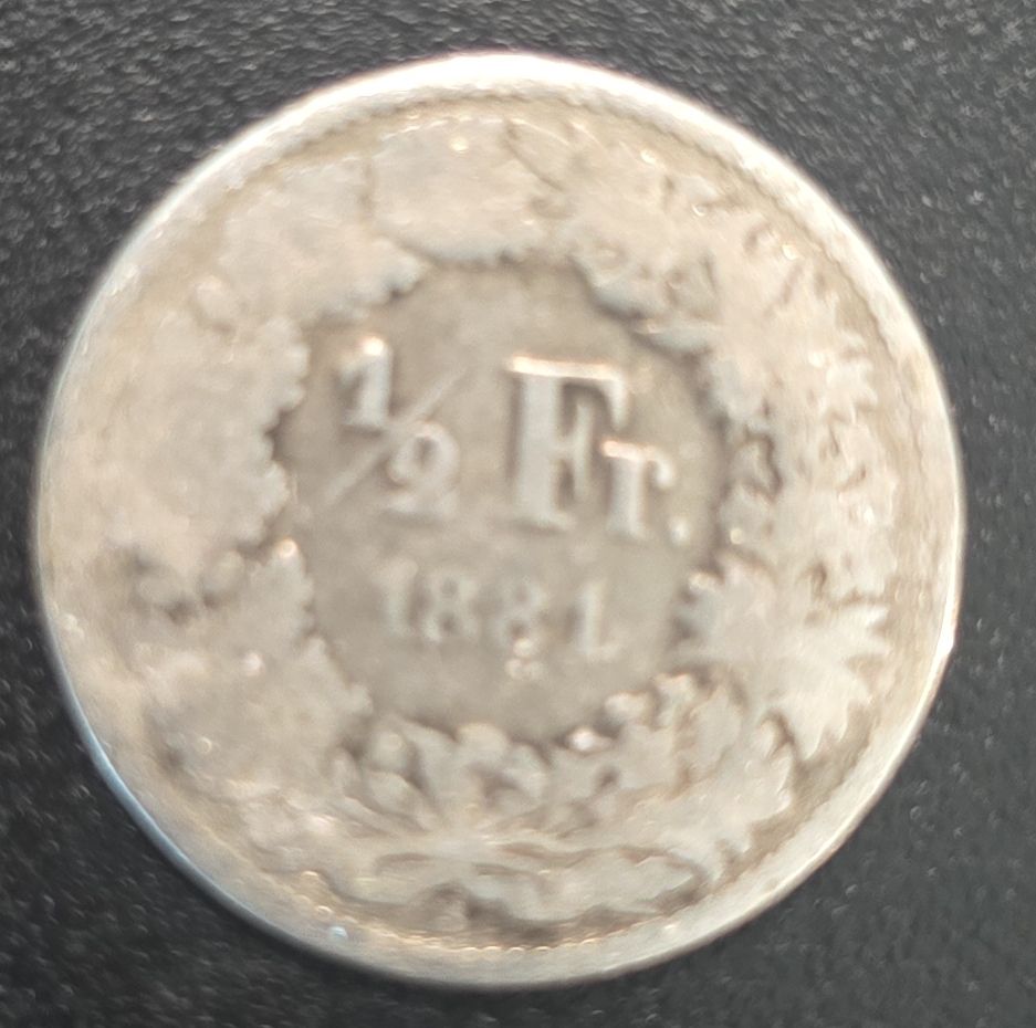Alle Münzen: Pièce 1/2 Fr. 1881 AG – Gebraucht aus Fribourg von yan_z5fr