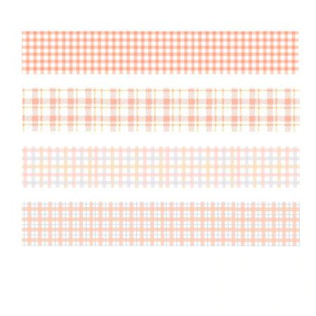 Aufkleber: Washi Tape 4er Set Rot kariert – Neu und originalverpackt aus Löhningen von Fourbi18