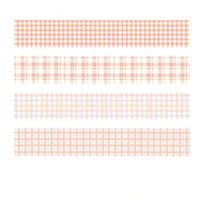 Washi Tape 4er Set Rot kariert