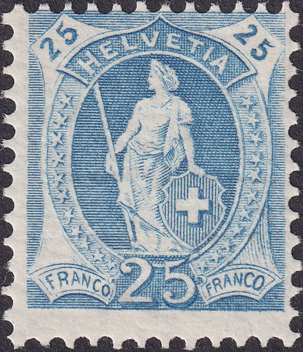 Alle Briefmarken: 1906, Stehende Helvetia 93B postfrisch **, K: 500.-+ – Gebraucht aus Sursee von Luzernerraute