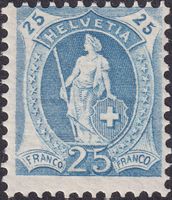 1906, Stehende Helvetia 93B postfrisch **, K: 500.-+