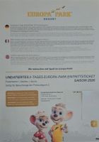2x Europa-Park 2-Tages Ticket, Saison 2026, Preiskategorie