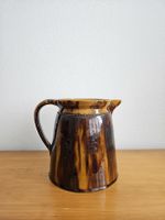 Vintage Kanne braun gelb aus Ton