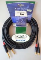 Audiokabel - 6 m - Jack l/r - Chinch l/r - NEU