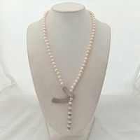 Mina 60cm lange Halskette Perle Kette Collier Sautoir Design
