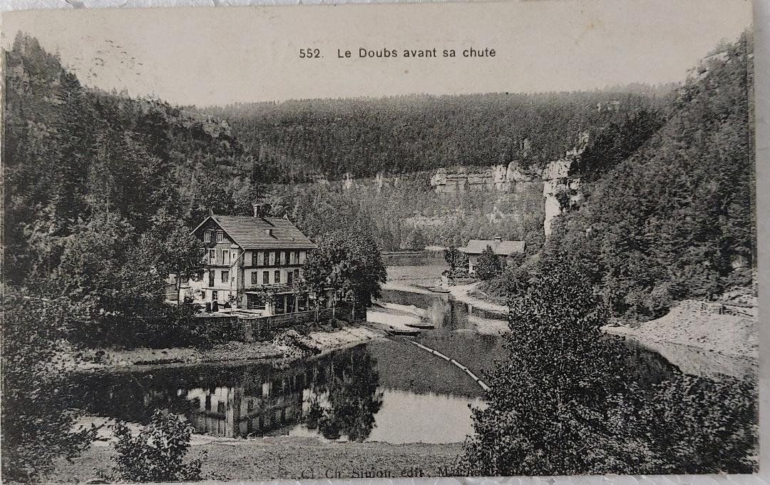 Cartoline postali: LE   DOUBS,  avant sa chute  -  1920 – Usato da Delémont venduto da Domdom1