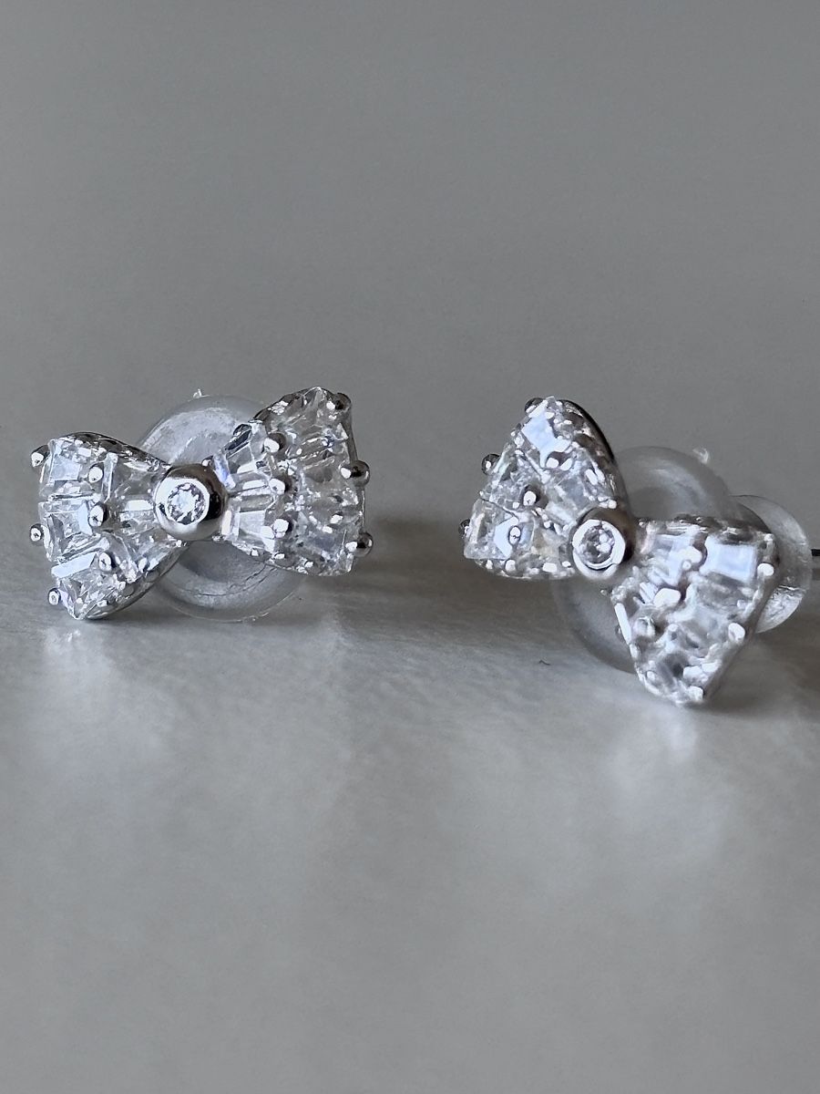 Orecchini pendenti & Orecchini a lobo: Studs Earrings. 925 Silver with moissanite stone. – Nuovo (secondo la descrizione) da Dübendorf venduto da S1973E 1