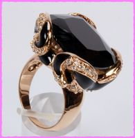 Wow, grosser Ring mit Zirkonia 18K Vergoldet