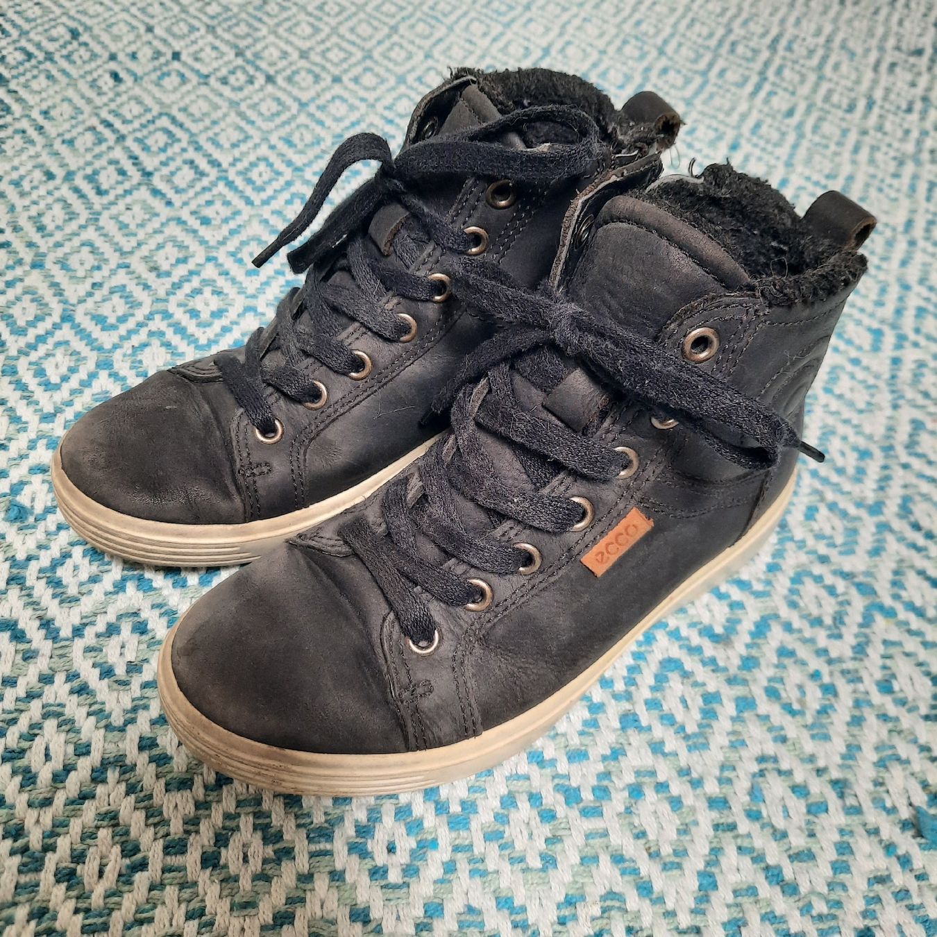 Ecco Scarpe da uomo: Ecco Lederschuhe, Winter-Sneakers, Gr. 33 – Usato da Niederbuchsiten venduto da Cheasily
