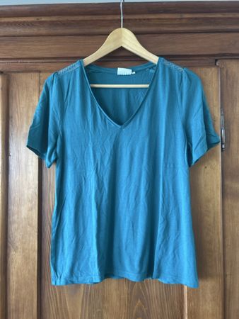 T-shirt la Fiancee bleu-vert taille 40