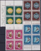 1948, W25w-W28w Viererblöcke (Winterspiele) postfrisch **.