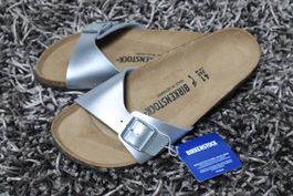 Birkenstock, Madrid, Gr. 41, silber, NEU
