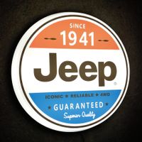 JEEP LED Leuchtreklame Vintage Style