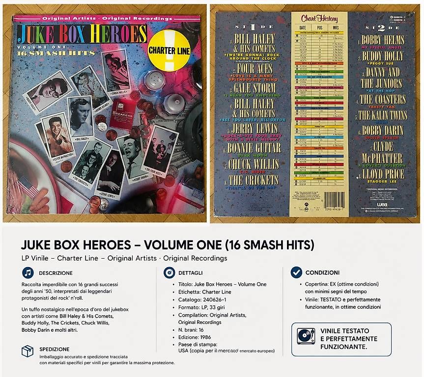 Schallplatten: JUKE BOX HEROES - VOLUME ONE (1985) – Gebraucht aus Lugano von drg_876r