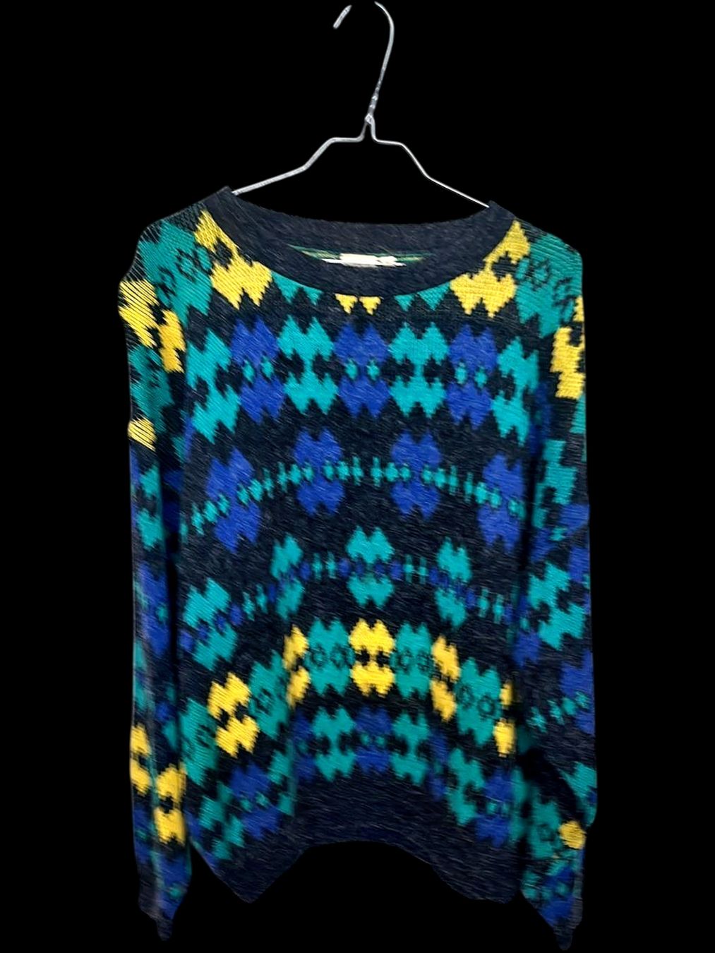 Maglioni & Felpe: Double Duty Vintage Pullover mit geometrischem Muster - – Usato da Zug venduto da vinokilo 1