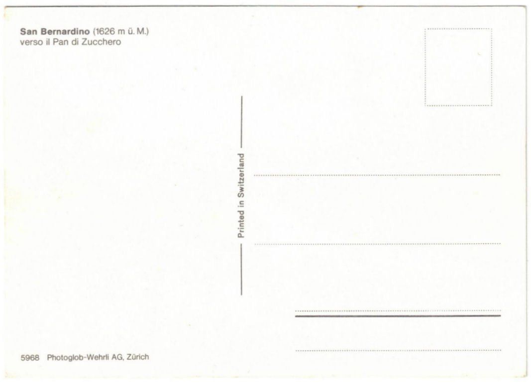 Cartoline postali: San Bernardino - Skilift – Usato da Binningen venduto da Mountainrider 1