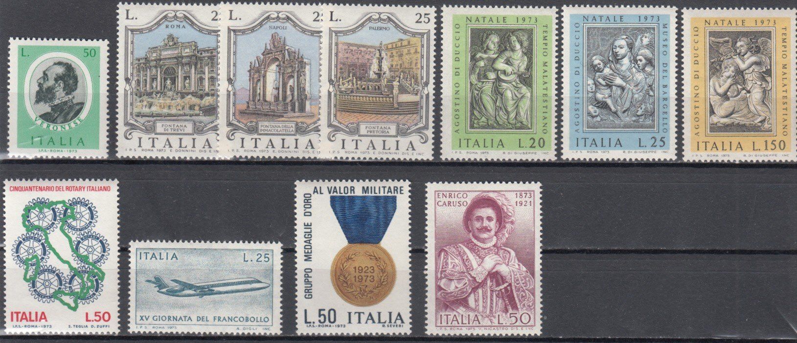 Alle Briefmarken: Italien 1973 postfrisch – Gebraucht aus Bürglen TG von StampGraf 3