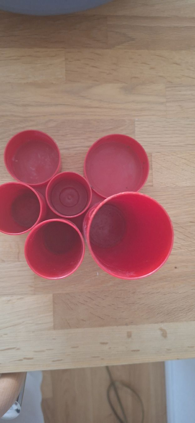 Contenitori & Simili: 70er Jahre Utensilo Kunststoff rot – Usato da Basel venduto da Lovintage 3