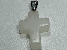 kreuz anhänger,,mondstein,,,glanzig
