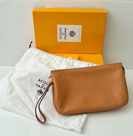 Neu* AQUA DI PARMA Leder Travel Tasche mit Box