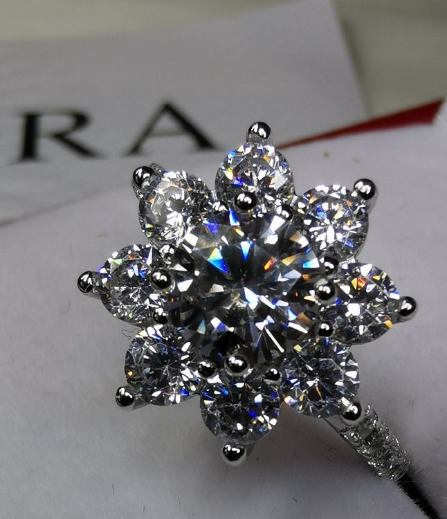 Bague Chevalière En Argent 925 - Moissanite Verte 6.50 Ct + Diamants, Avec Certificat