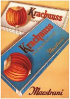 Vintage Krachnuss Maestrani Plakat, selten!