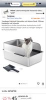 Yangbaga Katzenklo Edelstahl 60x40x30cm mit hohem Rand