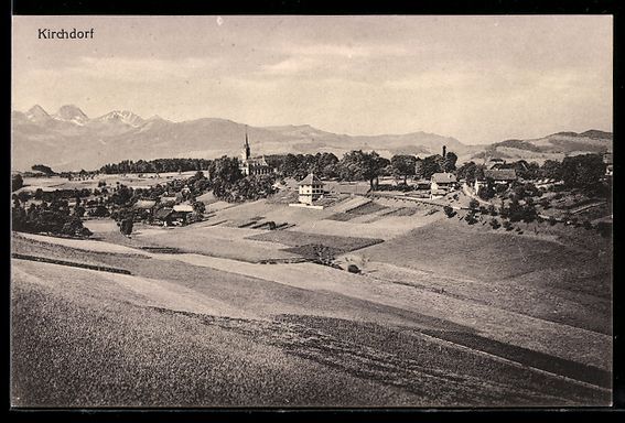Ansichtskarten: AK Kirchdorf /BE, Panorama mit Kirche – Gebraucht aus Berlin von bartko-reher